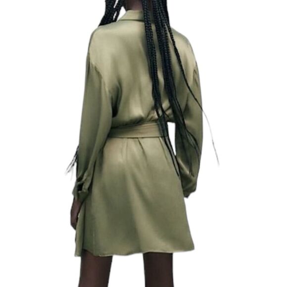 ZARA Satin Effects Dress Size XS • BLOGGER FAVORITE • NEW WITH TAGS • - Picture 5 of 12